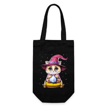 Cat Fortune Teller - Gift Bag for Bottles - black - Front