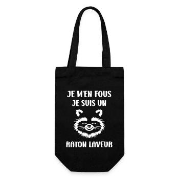 Humour Raton laveur - Sac à bouteille - noir - Devant
