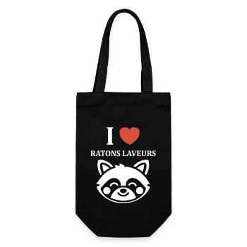 Humour Raton laveur - Sac à bouteille - noir - Devant