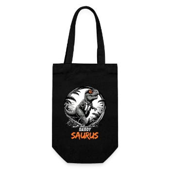 Père Papa Saurus Fête des Pères Anniversaire T-Rex Cool - Sac à bouteille - noir - Devant
