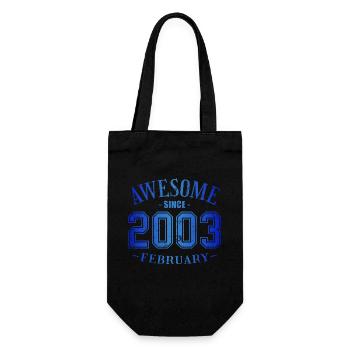 Février 2003 - Anniversaire en février Génial - Sac à bouteille - noir - Devant