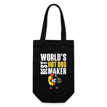 Hot Dog Adult World's Best Hot Dog - Gift Bag for Bottles - black - Front