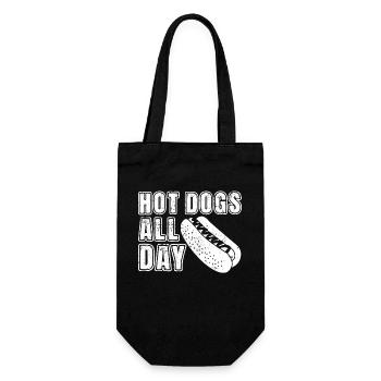 Hot Dog Adult Hot Dogs All Day - Gift Bag for Bottles - black - Front