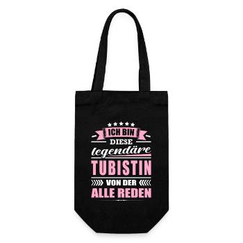 Ich Bin Diese Legendäre Tubistin Tubaspielerin - Geschenkbeutel für Flaschen - Schwarz - Vorne