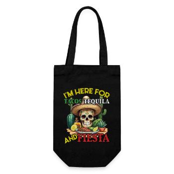 Lustiger Fiesta Spruch Mexikanischer Feiertag - Geschenkbeutel für Flaschen - Schwarz - Vorne