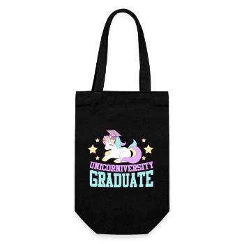 T-shirt Unicorniversity Graduate - Arc-en-ciel magique - Sac à bouteille - noir - Devant
