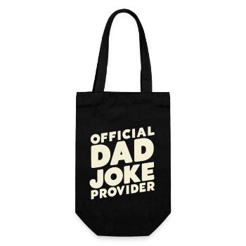 Offizieller Vater Witzelieferant - Geschenkbeutel für Flaschen - Schwarz - Vorne