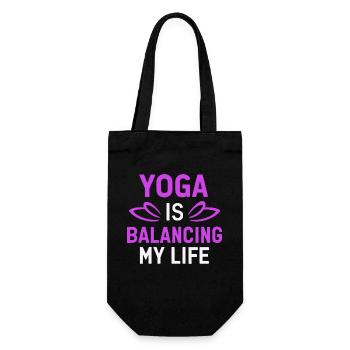 Le yoga équilibre ma vie - Sac à bouteille - noir - Devant
