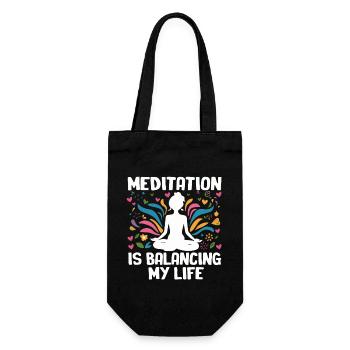 La méditation équilibre ma vie - Sac à bouteille - noir - Devant