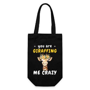 Giraffe You Are Giraffing Me CRAZY - Gift Bag for Bottles - black - Front