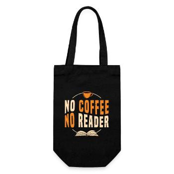 Reader No Coffee No Bookish Coffee Lover Readers - Geschenkbeutel für Flaschen - Schwarz - Vorne