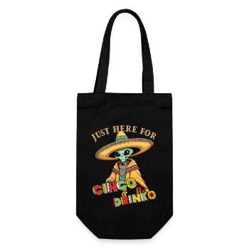 Funny Fiesta Alien Mexican Holiday - Gift Bag for Bottles - black - Front