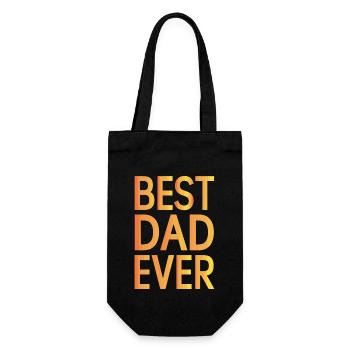 Best Dad Ever Stylish Font - Gift Bag for Bottles - black - Front