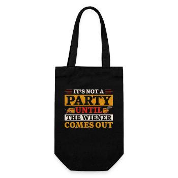 Hot Dog Adult Humor Pun Naughty - Gift Bag for Bottles - black - Front