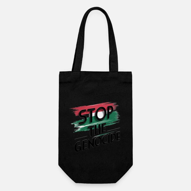 ARRÊTEZ LE GÉNOCIDE - Sac à bouteille - noir