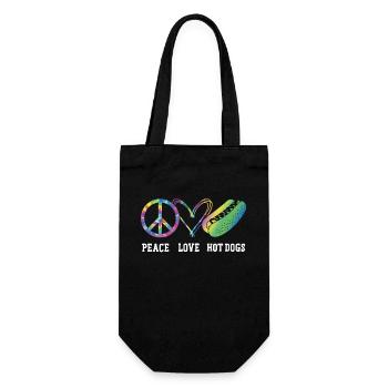 Hot Dog Adulte Tie Dye Peace Love - Sac à bouteille - noir - Devant
