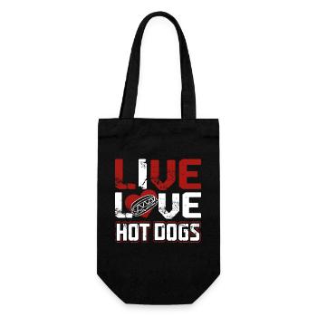 Hot Dog Adult Live Love Hot Dogs - Gift Bag for Bottles - black - Front