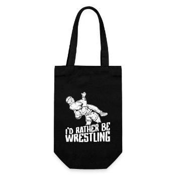Freistilringen Wrestler Wrestling Ringen Suplex - Geschenkbeutel für Flaschen - Schwarz - Vorne
