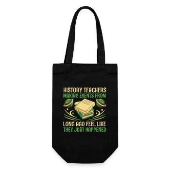 History Teacher Funny Historical Teachers Sayings - Gift Bag for Bottles - black - Front