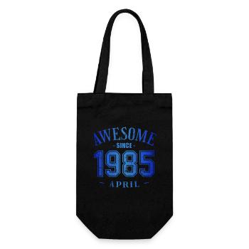 April 1985 - Geburtstag im April Awesome - Geschenkbeutel für Flaschen - Schwarz - Vorne