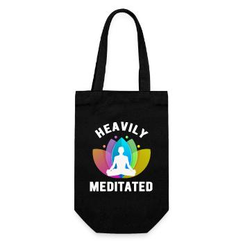 Heavily Meditated - Gift Bag for Bottles - black - Front