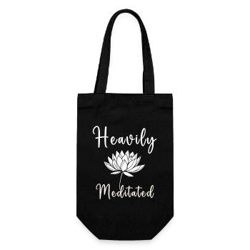 Heavily Meditated - Gift Bag for Bottles - black - Front