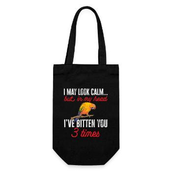 Parakeet, Parrot, Parakeet, Bird - Gift Bag for Bottles - black - Front