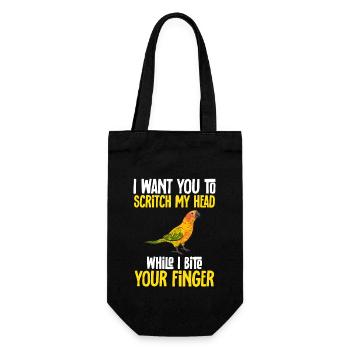 Parakeet, Parrot, Parakeet, Bird - Gift Bag for Bottles - black - Front