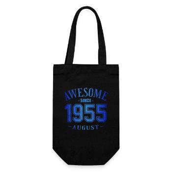 August 1955 - Geburtstag im August Awesome - Geschenkbeutel für Flaschen - Schwarz - Vorne