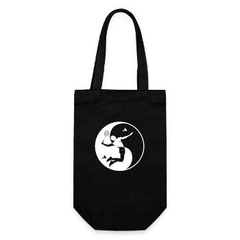 Badminton player badminton games game funny - Gift Bag for Bottles - black - Front