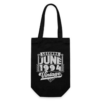 Vintage Geschenk Jubiläum Juni 1994, Juni 1994. - Geschenkbeutel für Flaschen - Schwarz - Vorne