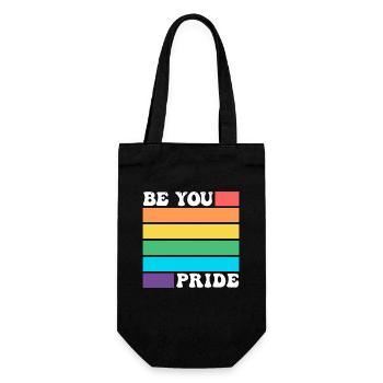 Soyez LGBTQ Gay Lesbian Pride Ally Drapeau arc-en-ciel - Sac à bouteille - noir - Devant