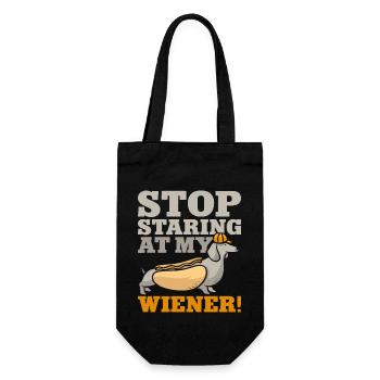 Hot Dog Adult Humor Pun Naughty - Gift Bag for Bottles - black - Front