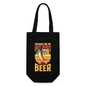 Hot Dog Adult Bière Rétro Je suis là - Sac à bouteille - noir - Devant