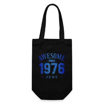 June 1976 - Geburtstag im Juni Awesome - Geschenkbeutel für Flaschen - Schwarz - Vorne