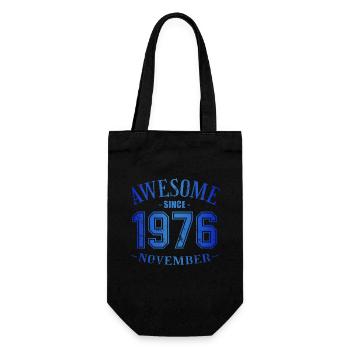November 1976 - Geburtstag im November Awesome - Geschenkbeutel für Flaschen - Schwarz - Vorne
