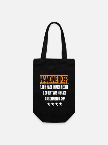 Handwerker - Geschenkbeutel für Flaschen - Schwarz