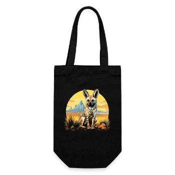 Erdwölfe Erdwolf - Geschenkbeutel für Flaschen - Schwarz - Vorne