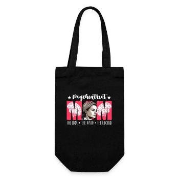 Psychiatrist Mom The Idol The Myth Psychotherapy - Geschenkbeutel für Flaschen - Schwarz - Vorne