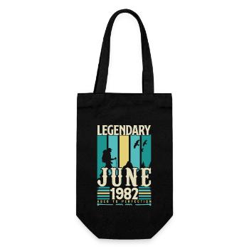 Juni 1982 Geburtstagsgeschenk, Jahrgang Juni 1982. - Geschenkbeutel für Flaschen - Schwarz - Vorne