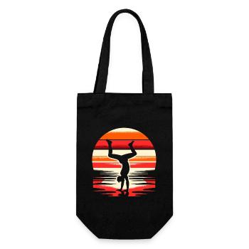 Cartwheeling Gymnastics Gymnast Costume Cartwheel - Gift Bag for Bottles - black - Front