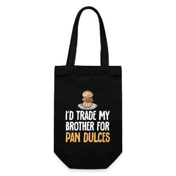 Concha Hispanic Mexican Pan Dulce - Gift Bag for Bottles - black - Front