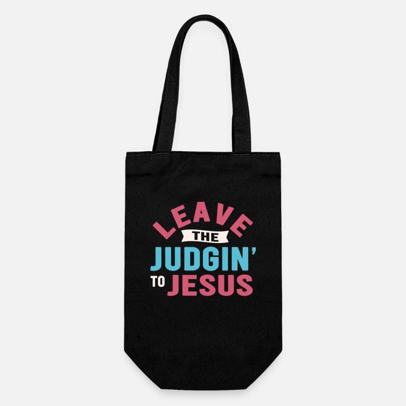 Überlassen Sie das Urteil Jesus - Geschenkbeutel für Flaschen - Schwarz