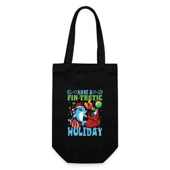 Passez des vacances inoubliables - Christmas Dolphin - Sac à bouteille - noir - Devant