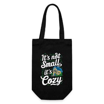 Rolling Tiny House Minimalist Lifestyle - Gift Bag for Bottles - black - Front