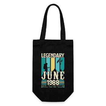 Juni 1988 Geburtstagsgeschenk, Jahrgang Juni 1988. - Geschenkbeutel für Flaschen - Schwarz - Vorne