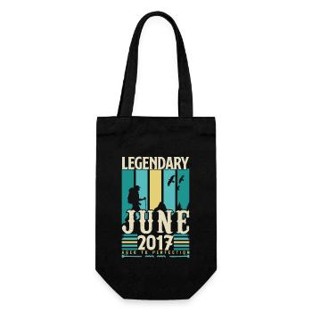 June 2017 Birthday Gift, Vintage June 2017. - Gift Bag for Bottles - black - Front