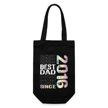 Best dad in the world since 2016 Father's Day - Gift Bag for Bottles - black - Front