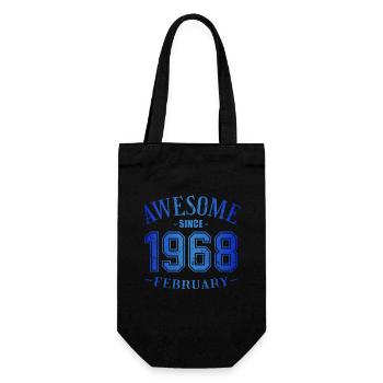 Février 1968 - Anniversaire en février Génial - Sac à bouteille - noir - Devant