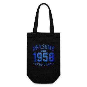 Février 1958 - Anniversaire en février Génial - Sac à bouteille - noir - Devant